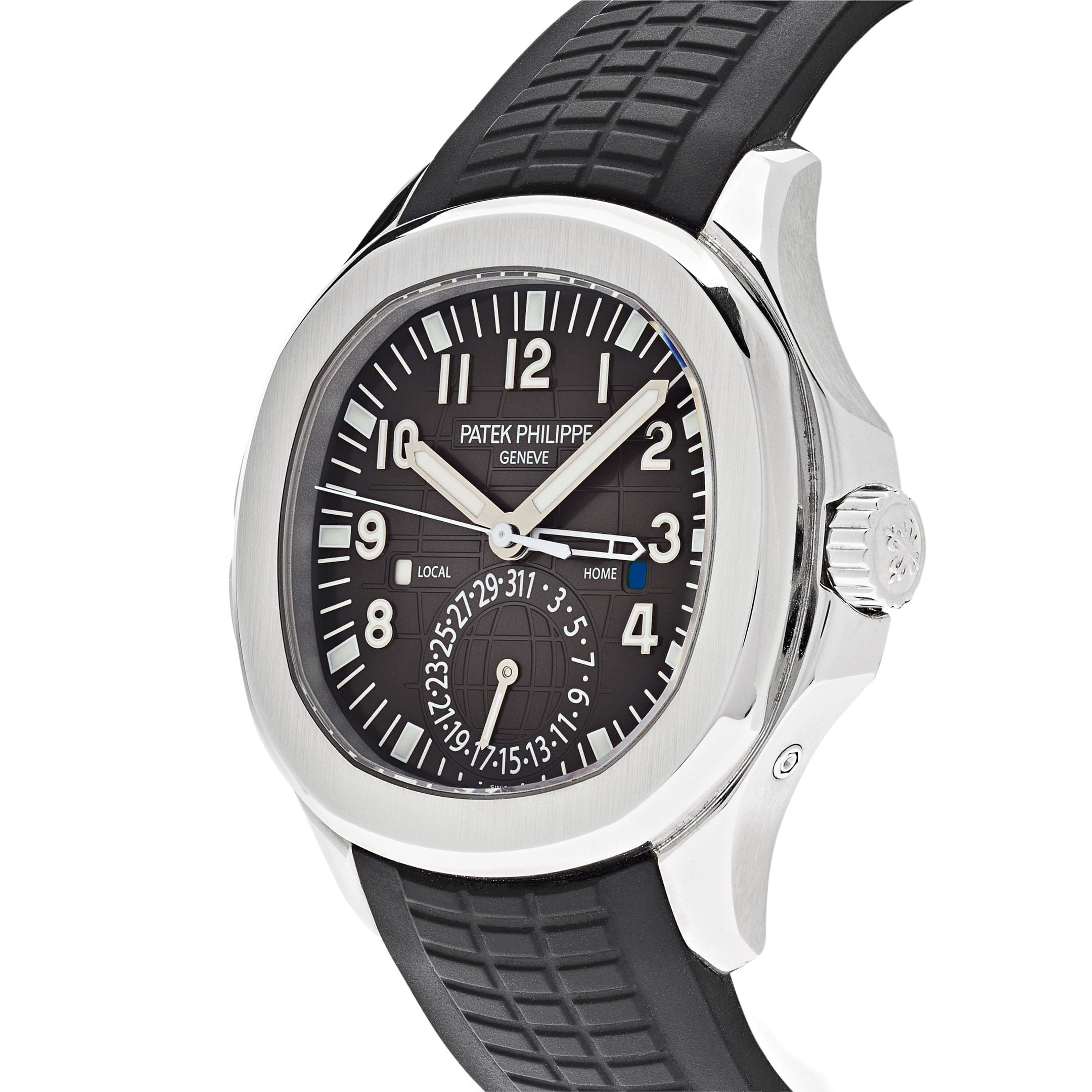 Patek Philippe Aquanaut Dual Time Black Dial Automatic Men's Watch 5164A-001