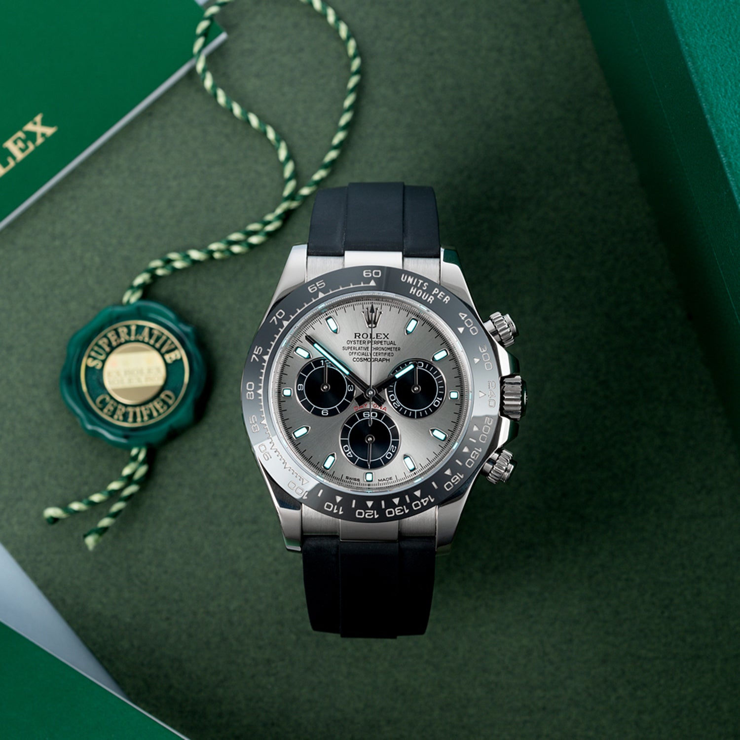 Rolex Daytona White Gold Steel Dial Oysterflex Strap 116519ln-0027