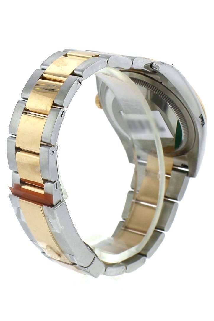 Datejust 36 White mother-of-pearl Roman Dial Fluted 18K Gold Two Tone Oyster Watch 116233