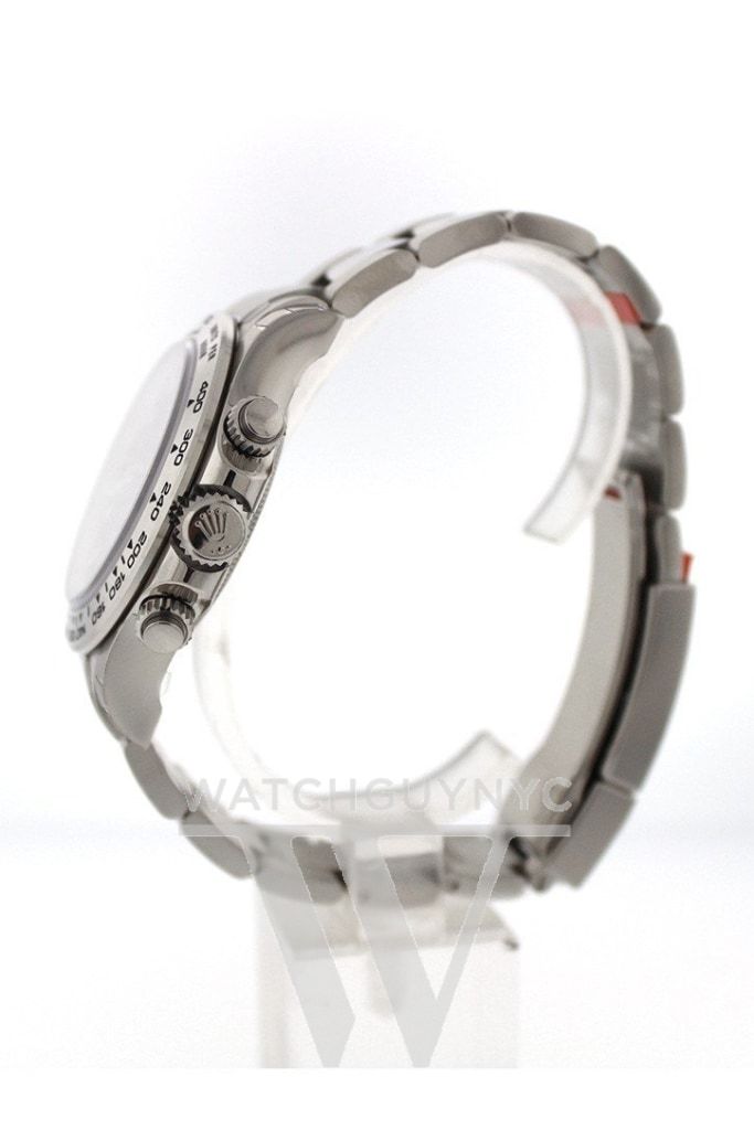 ROLEX Cosmograph Daytona Steel and Black Dial White Gold Oyster Men's Watch 116509