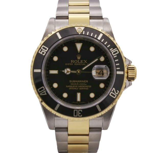 Rolex Submariner Date, 40mm, 18k Yellow Gold and Stainless Steel, Black Dial, 16613