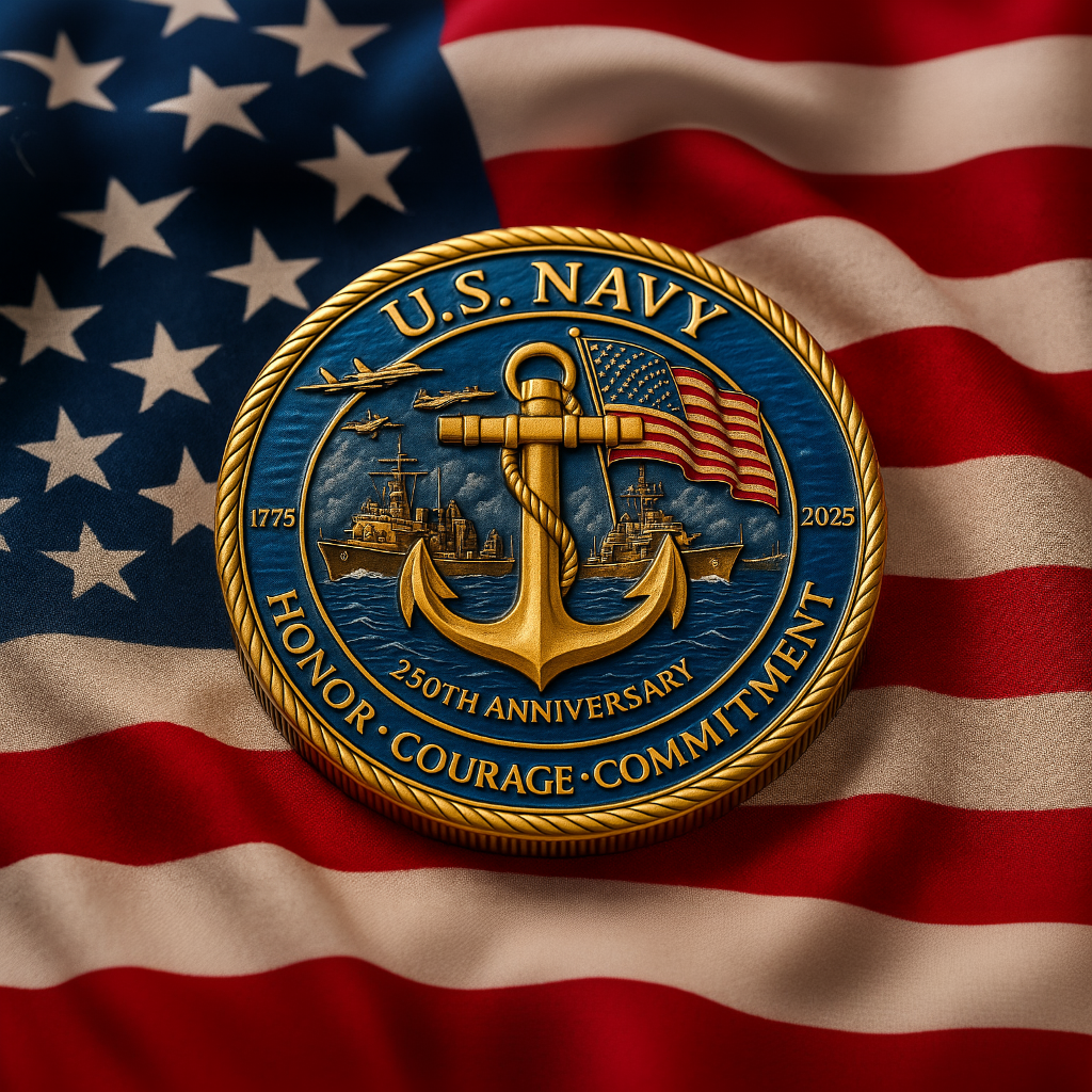 U.S. Navy Veterans Tribute Coin – 250 Years of Service