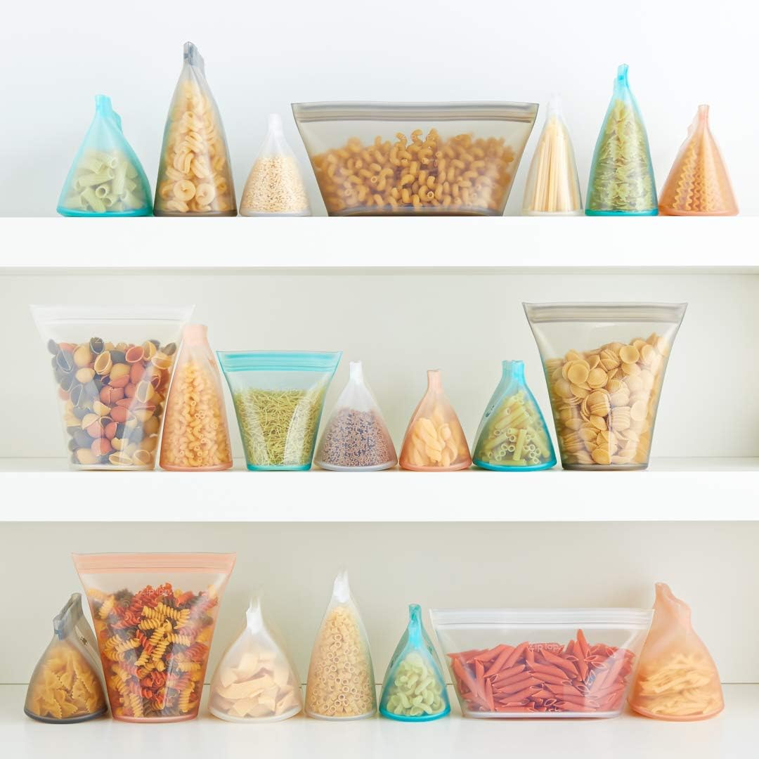 Zip Top Reusable Food Storage Bags - Completely Plastic-Free