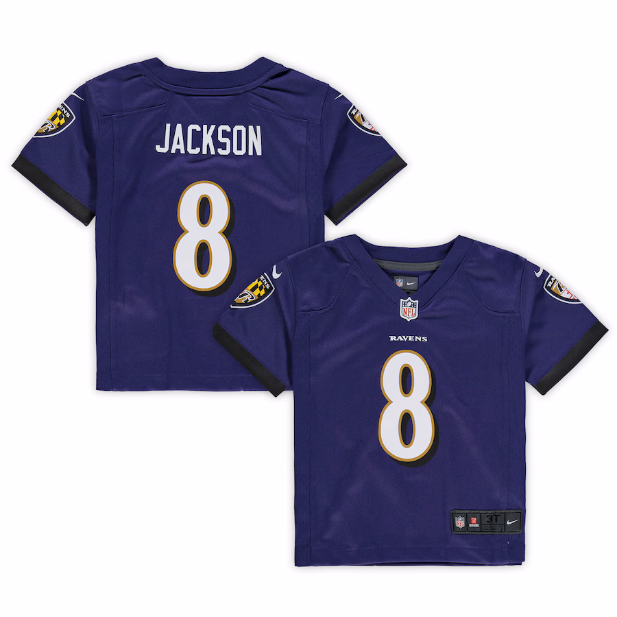 Special Offer - Toddler Baltimore Ravens Lamar Jackson Nike Purple Game Jersey