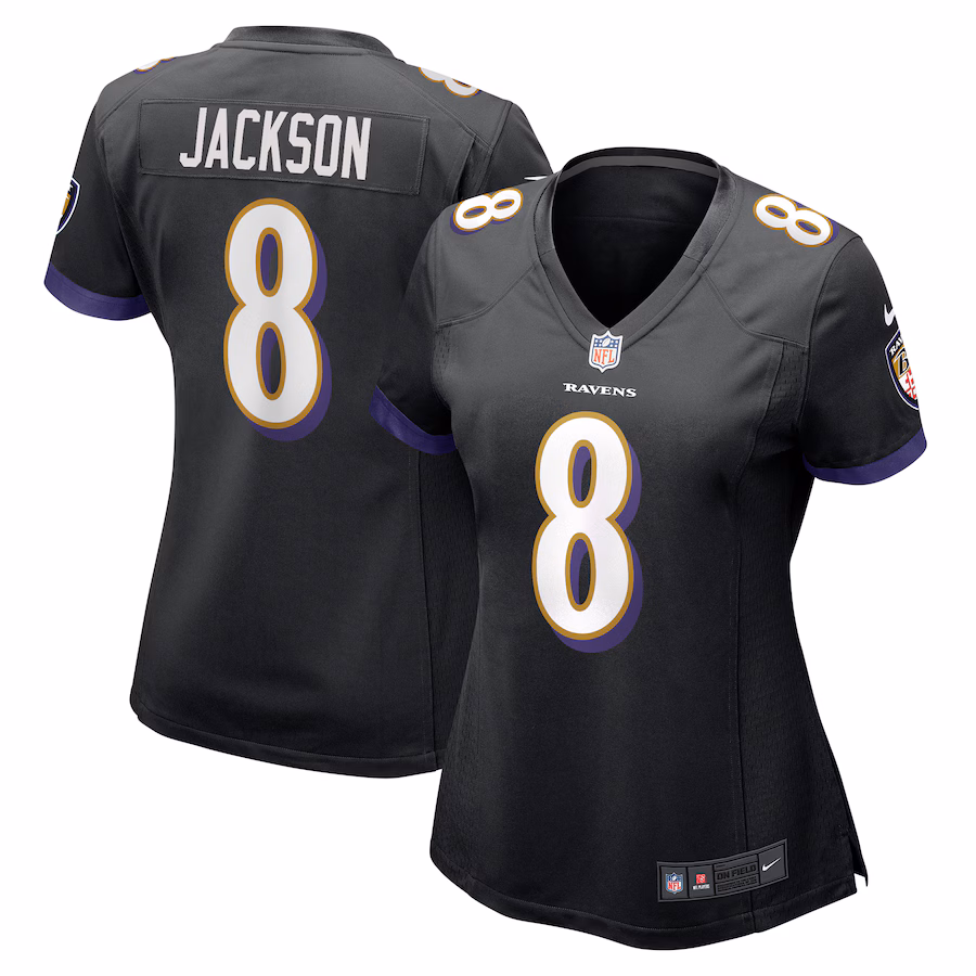 Women's Baltimore Ravens Lamar Jackson Nike Black Alternate Game Jersey