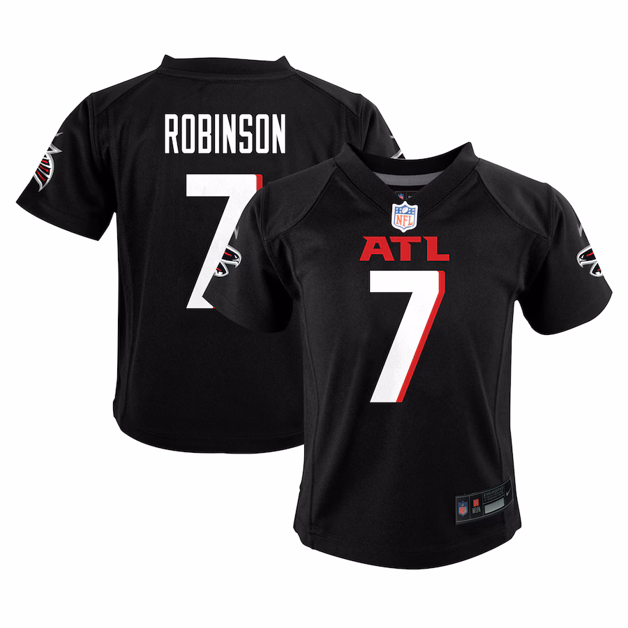 Special Offer - Infant Atlanta Falcons Bijan Robinson Nike Black Team Player Game Jersey