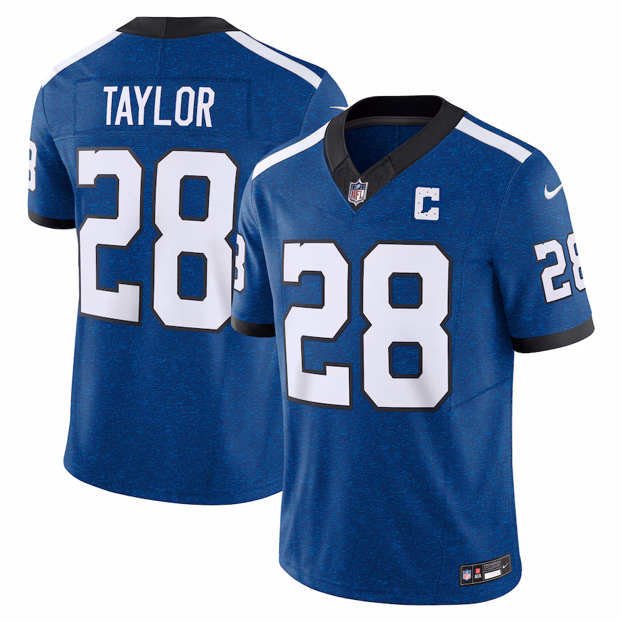 Men's Indianapolis Colts Jonathan Taylor Nike Royal Vapor F.U.S.E. Limited Jersey
