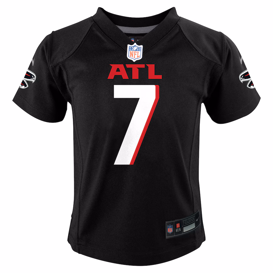 Special Offer - Infant Atlanta Falcons Bijan Robinson Nike Black Team Player Game Jersey