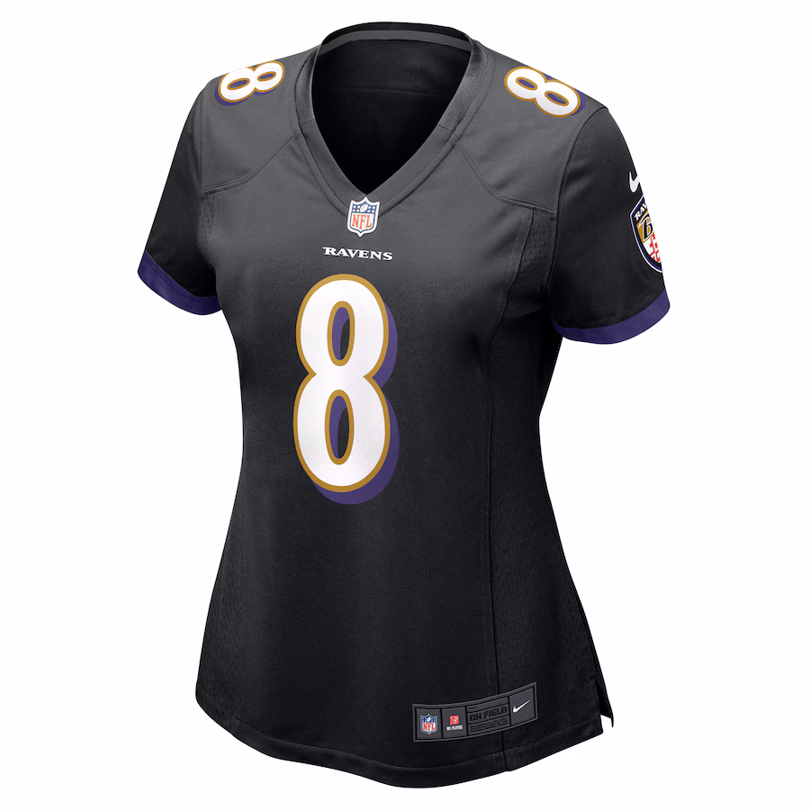 Women's Baltimore Ravens Lamar Jackson Nike Black Alternate Game Jersey