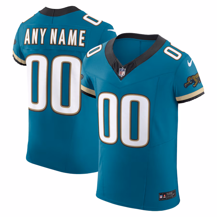 Men's Jacksonville Jaguars Nike Teal Alternate Vapor F.U.S.E. Elite Custom Jersey