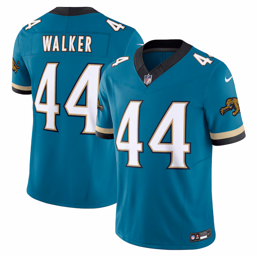 Men's Jacksonville Jaguars Travon Walker Nike Teal Prowler Throwback Vapor F.U.S.E. Limited Jersey