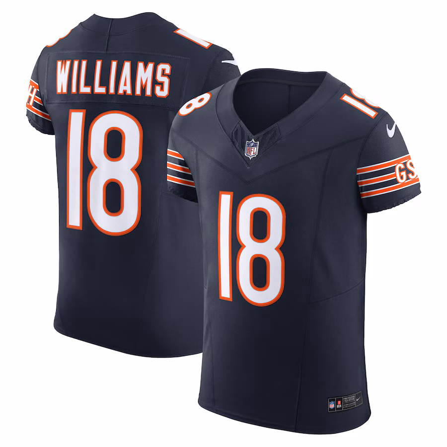 Men's Chicago Bears Caleb Williams Nike Orange Alternate Vapor F.U.S.E. Elite Jersey
