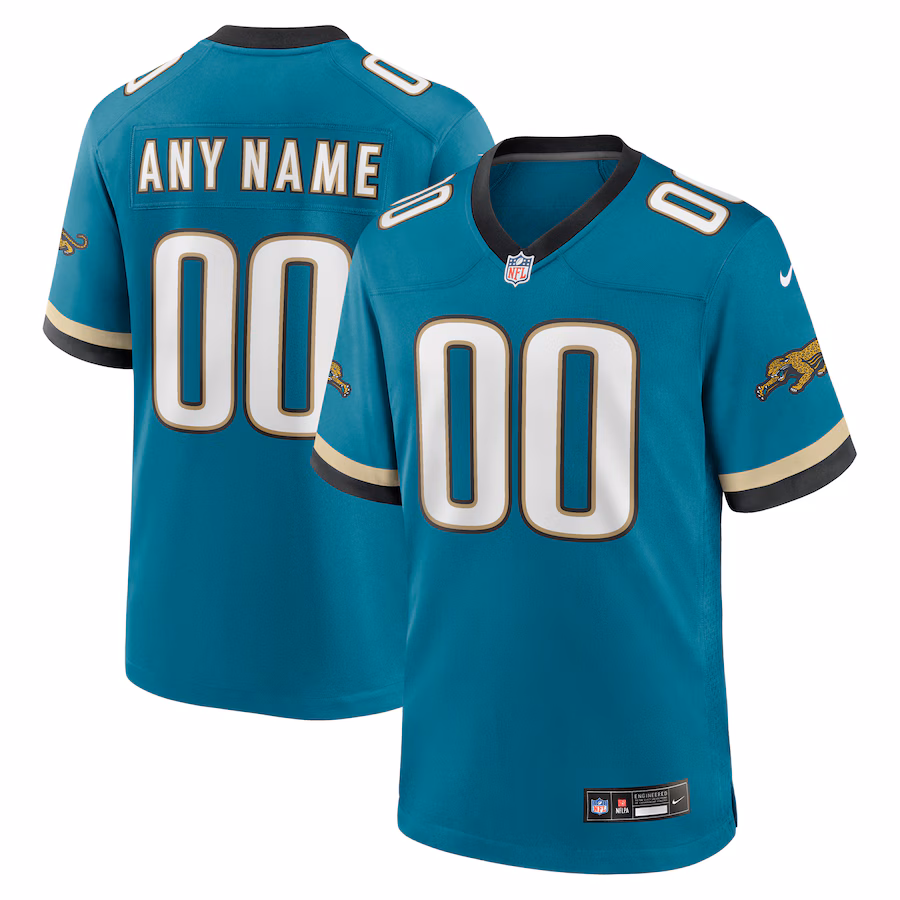 Men's Jacksonville Jaguars Nike Teal Prowler Throwback Custom Game Jersey