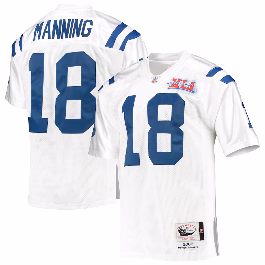 Men's Indianapolis Colts 1998 Peyton Manning Mitchell & Ness Royal Authentic Throwback Retired Player Jersey