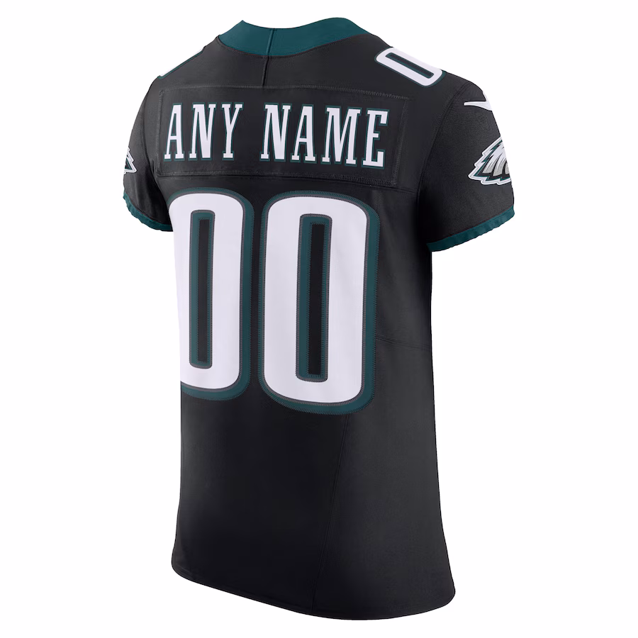 Men's Philadelphia Eagles Nike Black Alternate Vapor F.U.S.E. Elite Custom Jersey