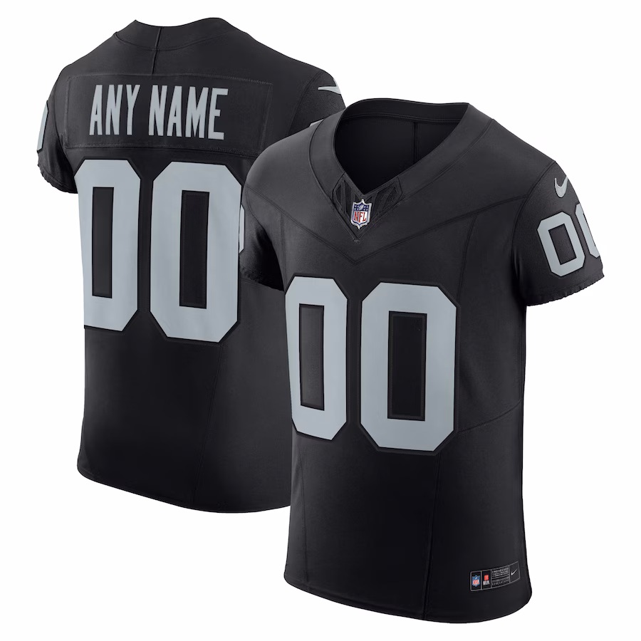 Men's Las Vegas Raiders Nike Black Vapor F.U.S.E. Elite Custom Jersey