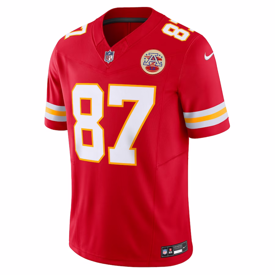 Men's Kansas City Chiefs Travis Kelce Nike White Vapor F.U.S.E. Limited Jersey