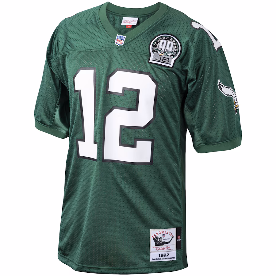 Men's Philadelphia Eagles 1994 Randall Cunningham Mitchell & Ness White Authentic Throwback Retired Player Jersey
