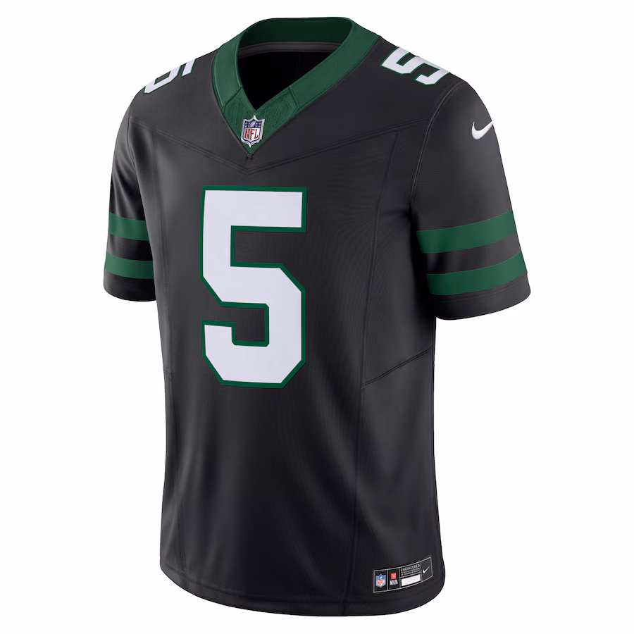 Men's New York Jets Garrett Wilson Nike Legacy White Vapor F.U.S.E. Limited Jersey