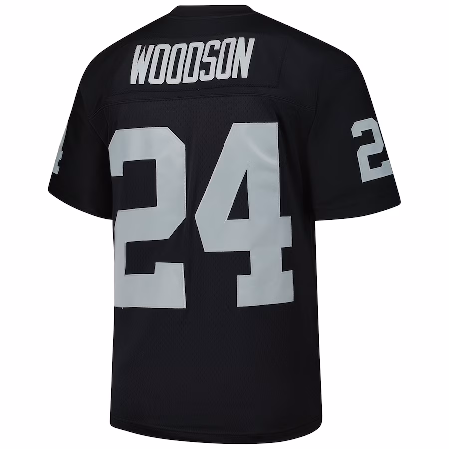 Men's Las Vegas Raiders Charles Woodson Mitchell & Ness Black Legacy Replica Jersey