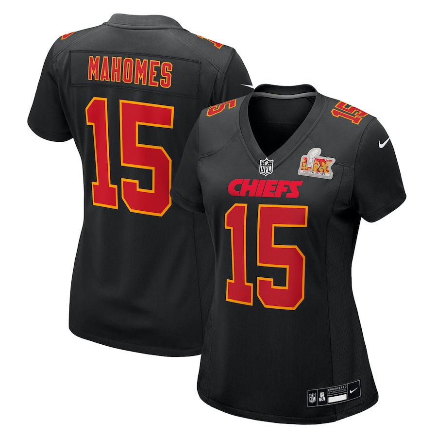 Women's Kansas City Chiefs Patrick Mahomes Nike Tundra White Super Bowl LIX Fashion Game Jersey