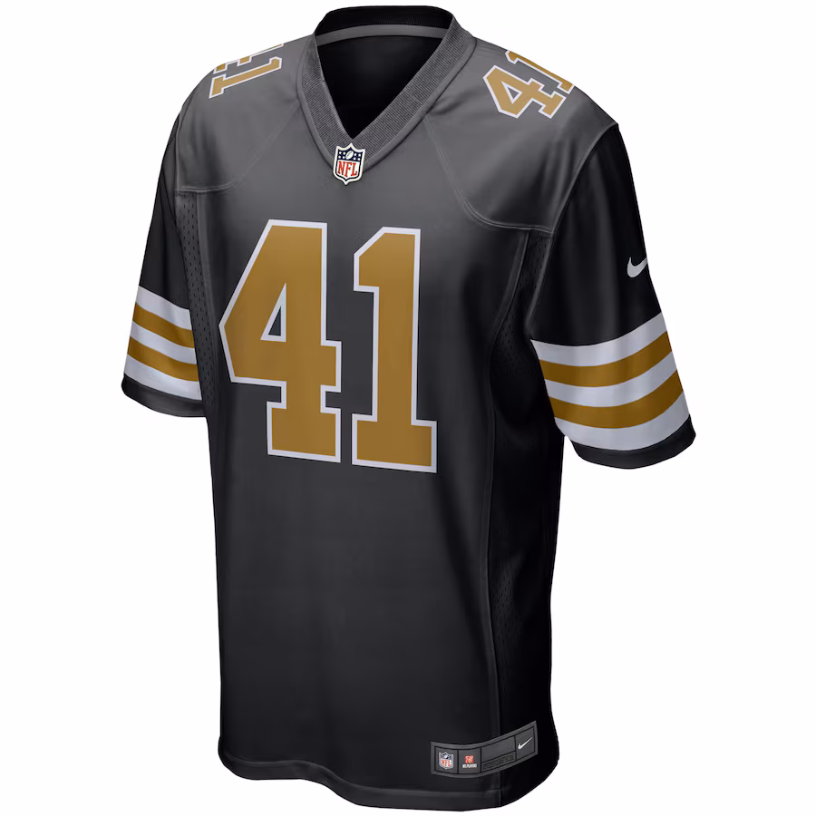 Men's New Orleans Saints Alvin Kamara Nike Black Alternate Game Jersey