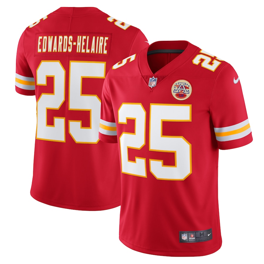 Men's Kansas City Chiefs Clyde Edwards-Helaire Nike White Vapor Limited Jersey