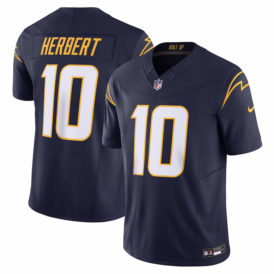 Men's Los Angeles Chargers Justin Herbert Nike White Vapor F.U.S.E. Limited Jersey