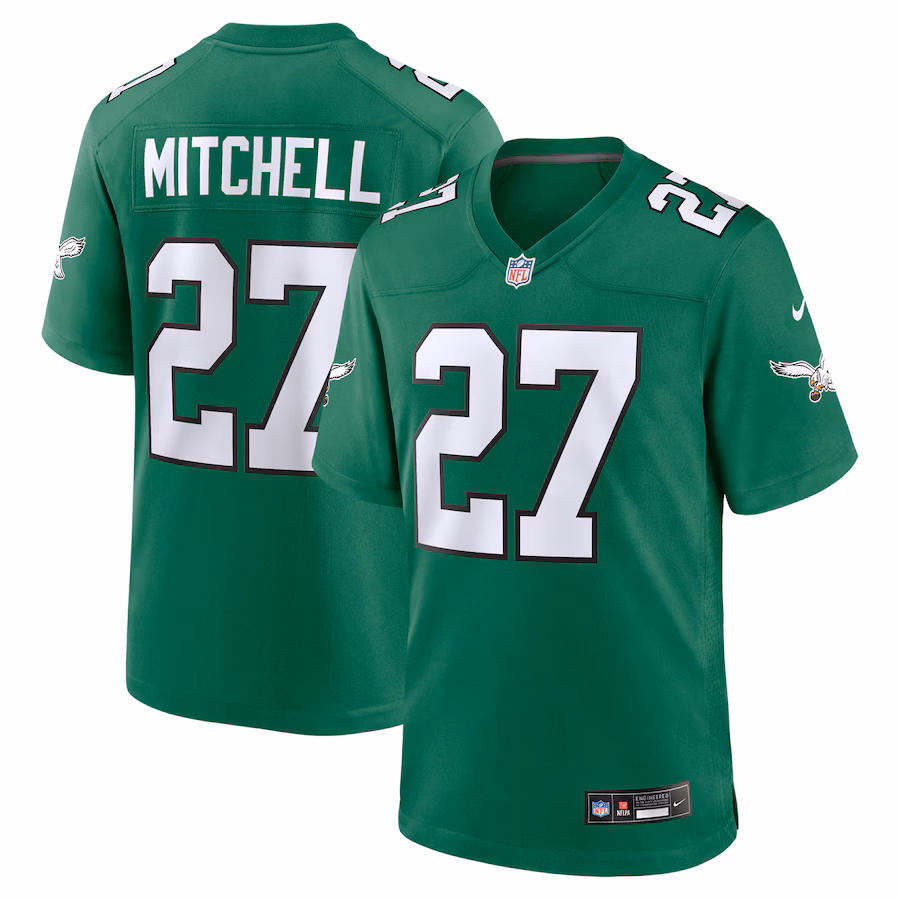 Men's Philadelphia Eagles Quinyon Mitchell Nike Midnight Green Player Game Jersey