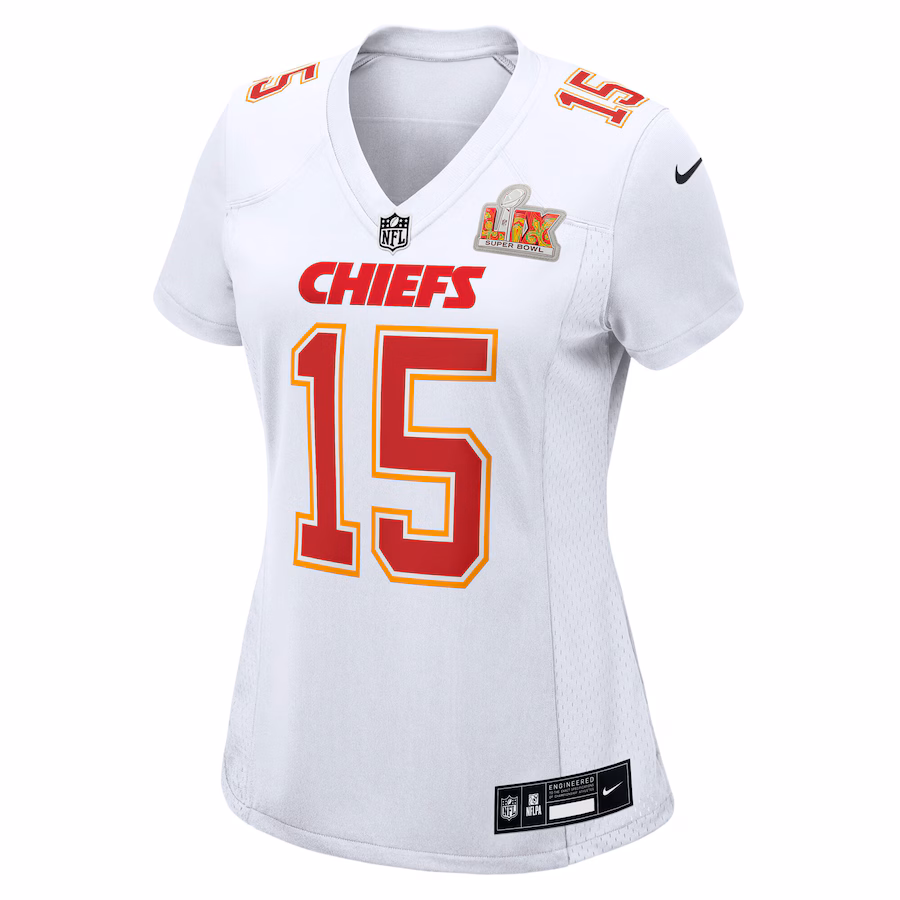 Women's Kansas City Chiefs Patrick Mahomes Nike Carbon Black Super Bowl LIX Fashion Game Jersey