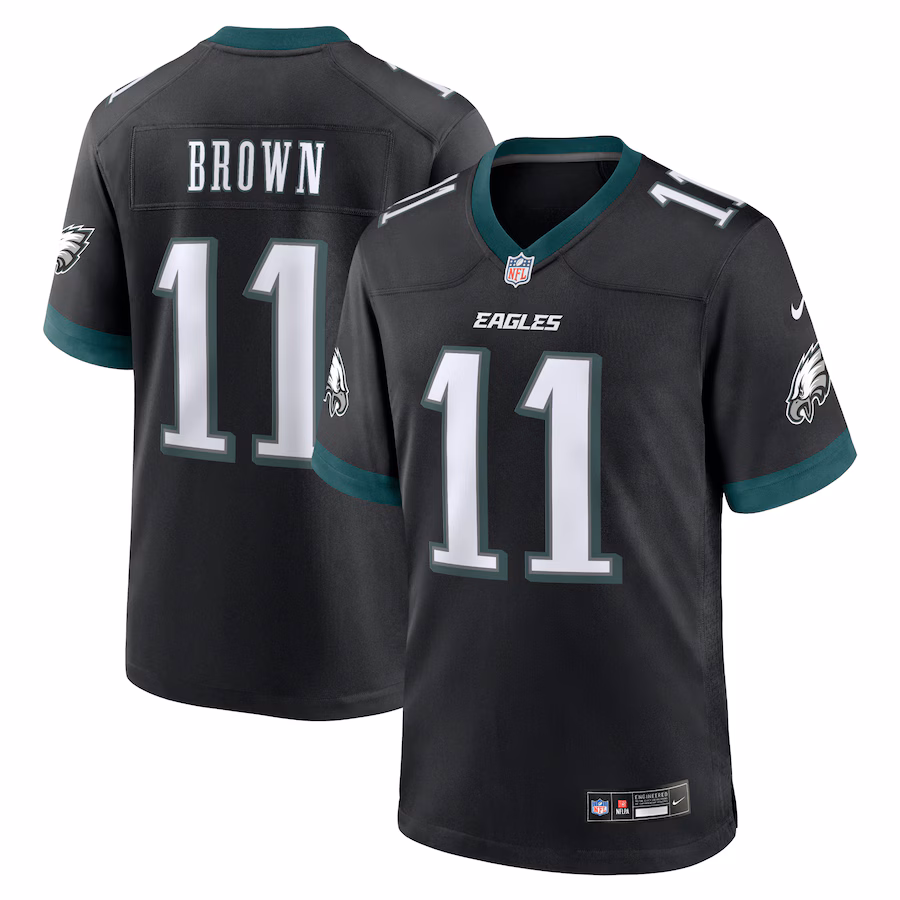 Men's Philadelphia Eagles A.J. Brown Nike Kelly Green Alternate Game Player Jersey