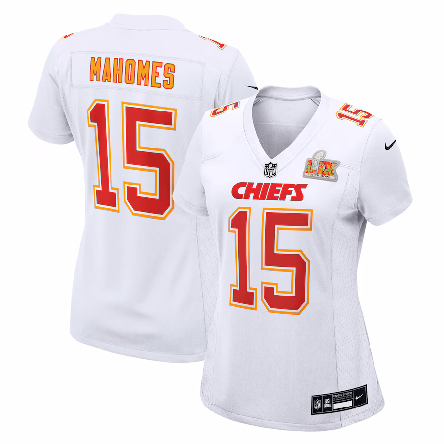Women's Kansas City Chiefs Patrick Mahomes Nike Carbon Black Super Bowl LIX Fashion Game Jersey