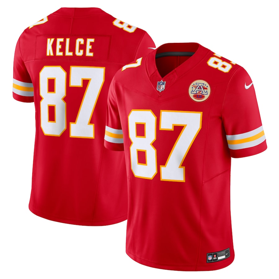 Men's Kansas City Chiefs Travis Kelce Nike White Vapor F.U.S.E. Limited Jersey