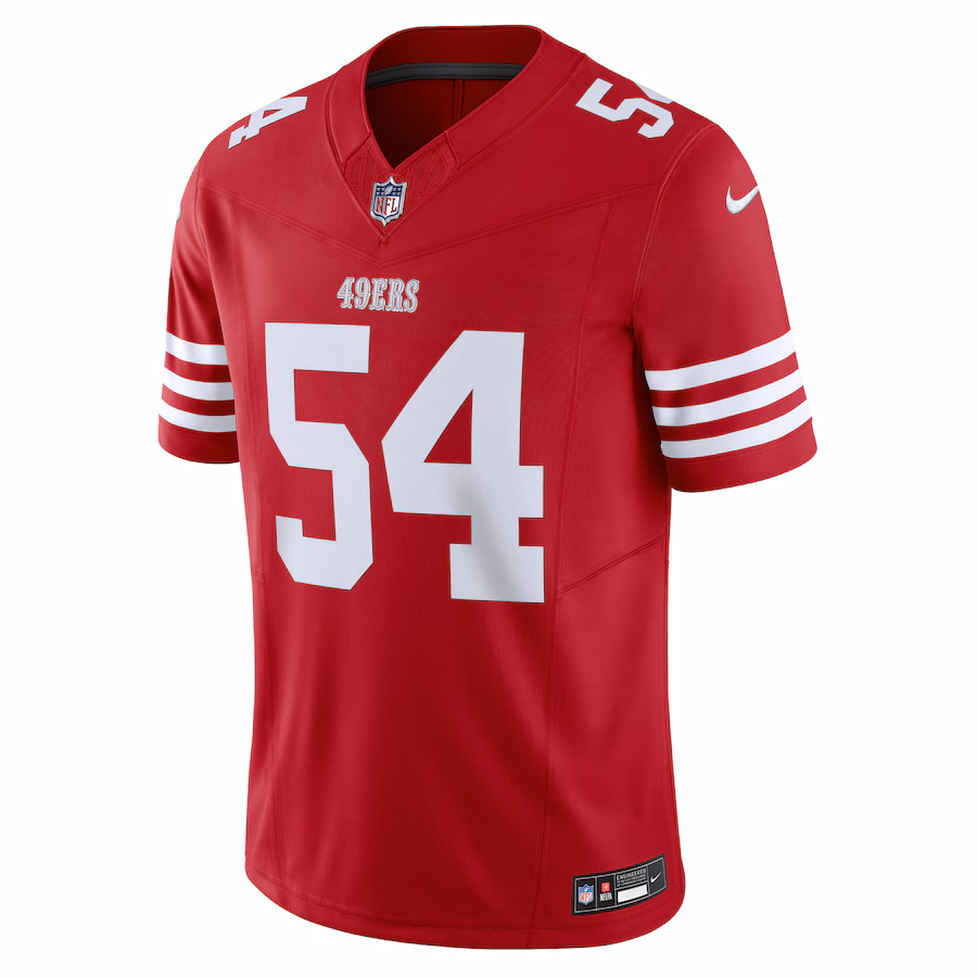 Men's San Francisco 49ers Fred Warner Nike Scarlet Vapor F.U.S.E. Limited Jersey