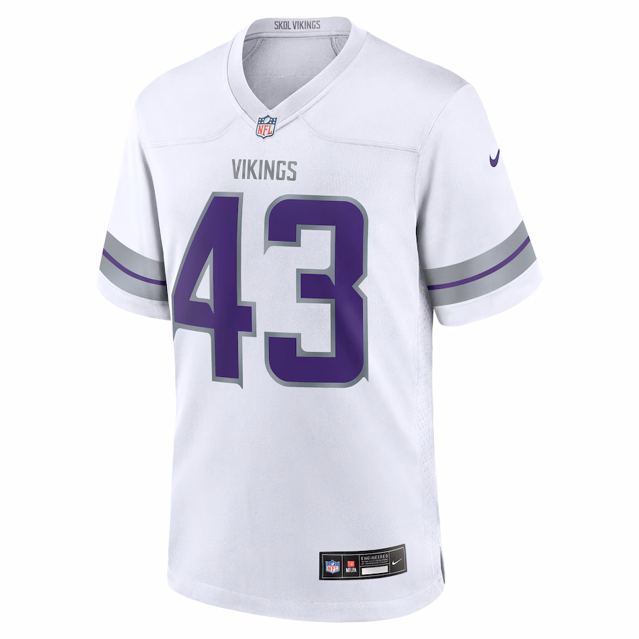 Men's Minnesota Vikings Andrew Van Ginkel Nike White Alternate Game Jersey
