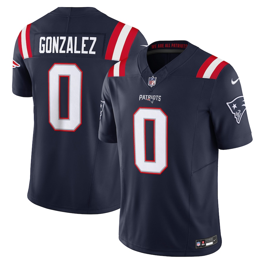 Men's New England Patriots Christian Gonzalez Nike Navy Vapor F.U.S.E. Limited Jersey
