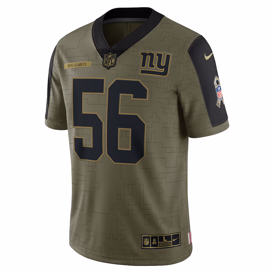 Men's Nike Lawrence Taylor Olive New York Giants 2021 Salute To Service - Limited Player Jersey