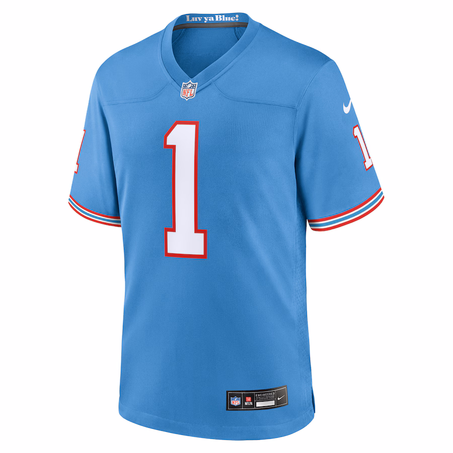 Men's Tennessee Titans Warren Moon Nike Light Blue Retired Player Alternate Game Jersey