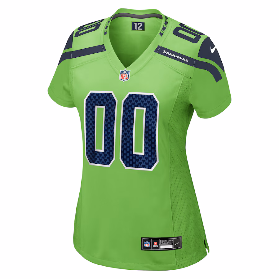 Women's Seattle Seahawks Nike Neon Green Alternate Custom Game Jersey