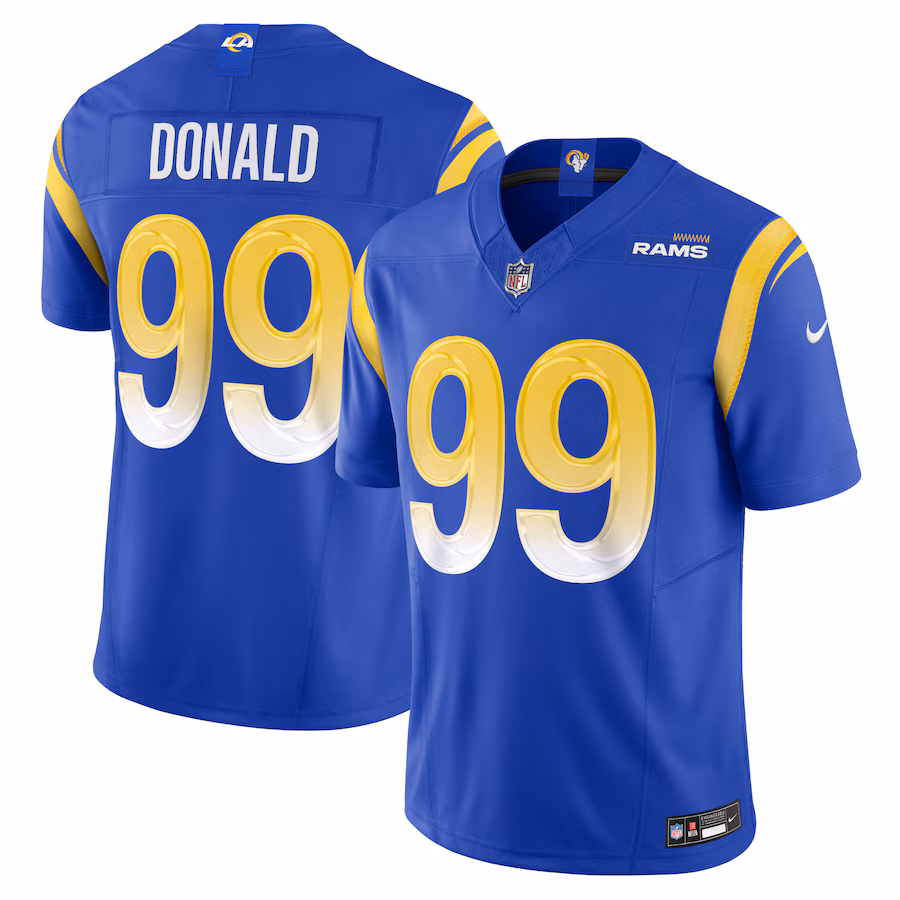 Men's Los Angeles Rams Aaron Donald Nike White Vapor F.U.S.E. Limited Jersey