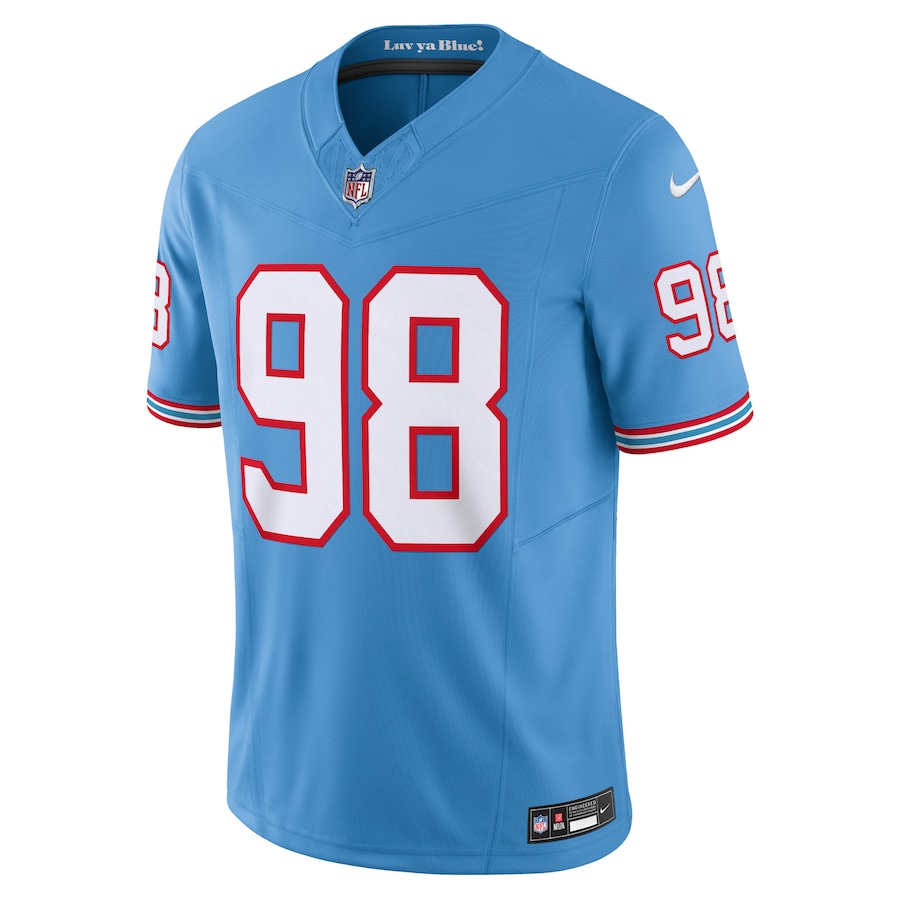 Men's Tennessee Titans Jeffery Simmons Nike Light Blue Vapor F.U.S.E. Limited Jersey
