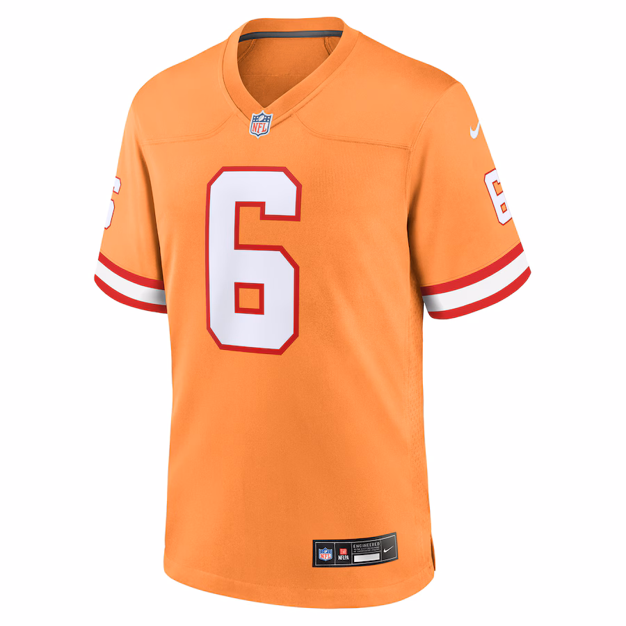 Men's Tampa Bay Buccaneers Baker Mayfield Nike Orange Throwback Game Jersey