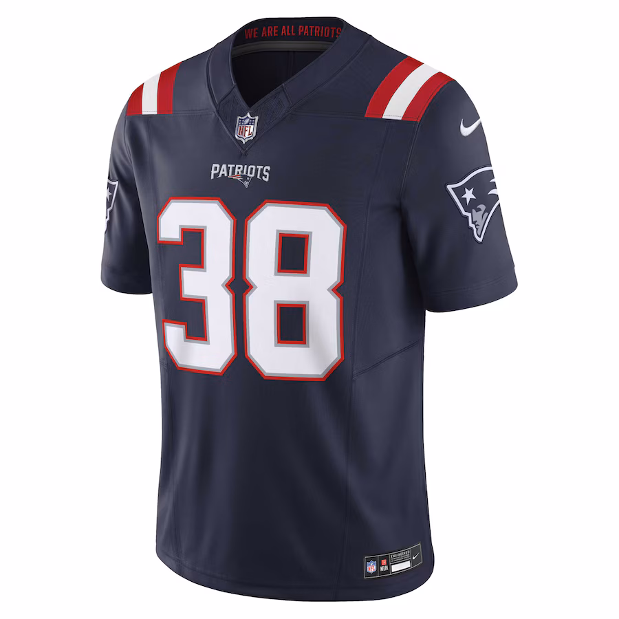 Men's New England Patriots Rhamondre Stevenson Nike Navy Vapor F.U.S.E. Limited Jersey
