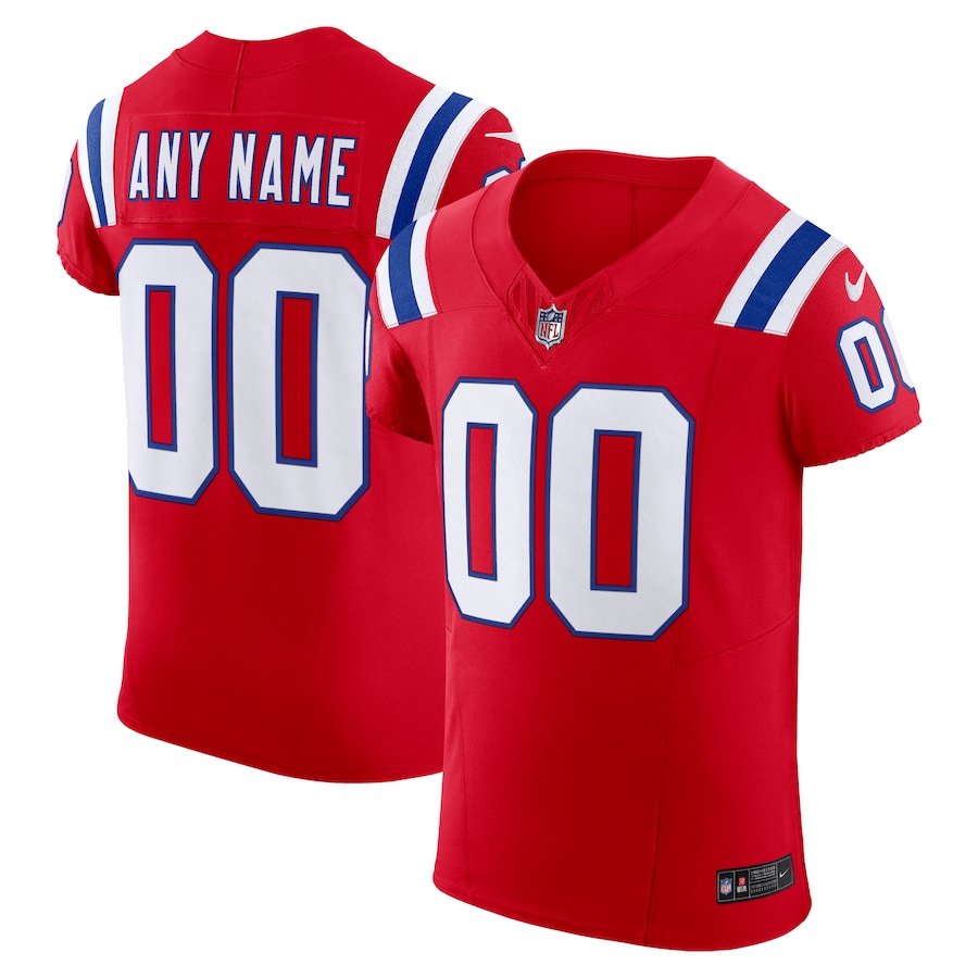 Men's New England Patriots Nike Red Vapor F.U.S.E. Elite Custom Jersey