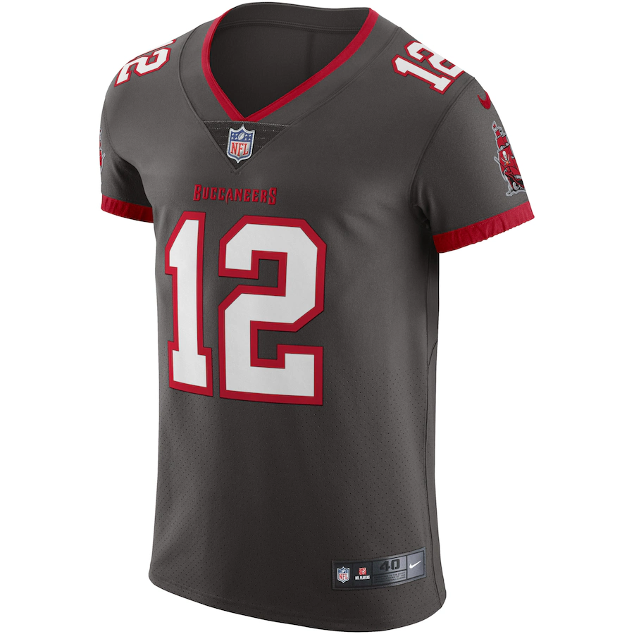 Men's Tampa Bay Buccaneers Tom Brady Nike Pewter Alternate Vapor Elite Jersey