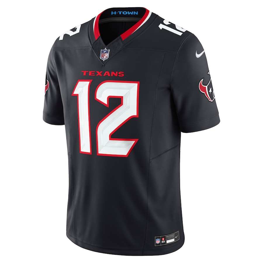 Men's Houston Texans Nico Collins Nike Navy Team Vapor F.U.S.E. Limited Jersey