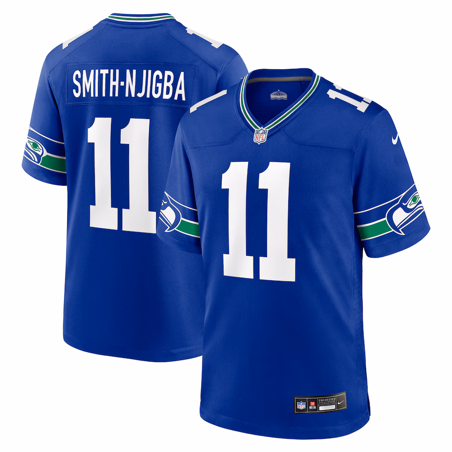 Men's Seattle Seahawks Jaxon Smith-Njigba Nike College Navy Game Jersey