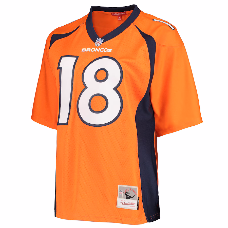 Women's Denver Broncos Peyton Manning Mitchell & Ness Orange Legacy Replica Player Jersey