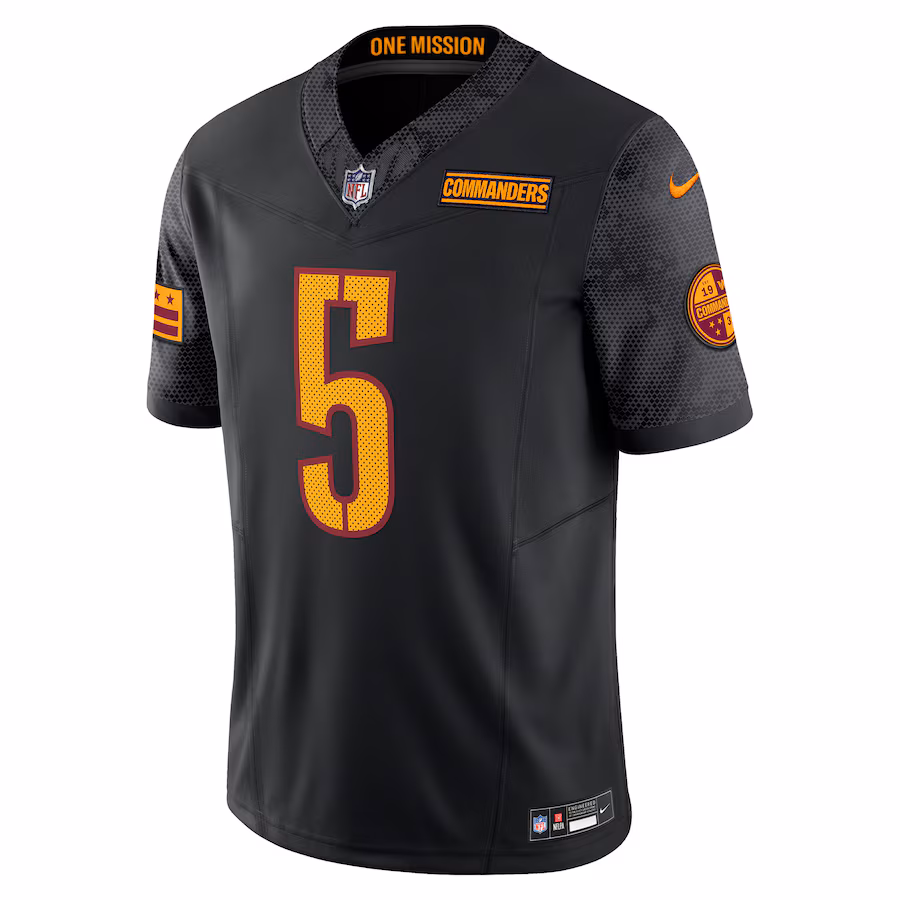 Men's Washington Commanders Jayden Daniels Nike Black Vapor F.U.S.E. Limited Jersey