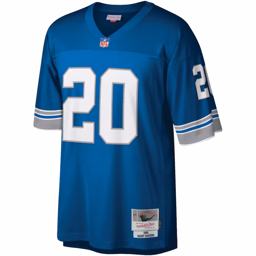 Men's Detroit Lions Barry Sanders Mitchell & Ness Blue Legacy Replica Jersey
